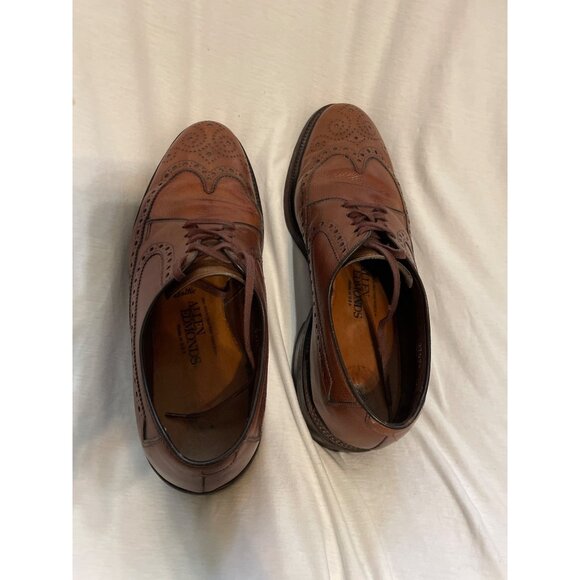 Allen Edmonds Mens Brogue Oxford Dress Shoes Size 7D Brown Leather - Picture 7 of 15